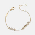 14K Gold/Pavé Custom Script Multi Name Bracelet - 2 Names