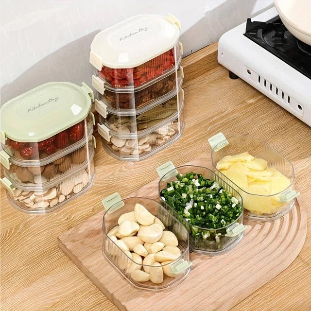 4-layer transparent spice storage boxes