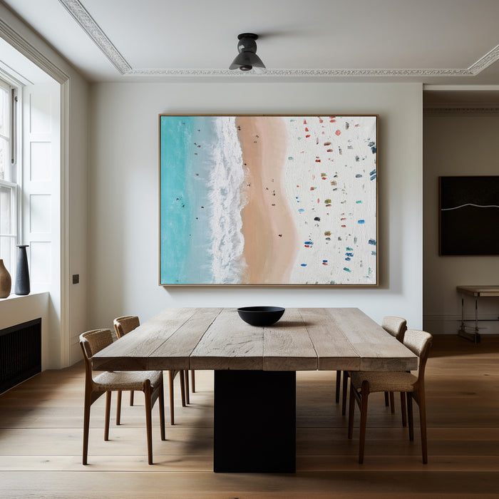 large scale seascape wall art modern coastal artwork ocean acrylic painting