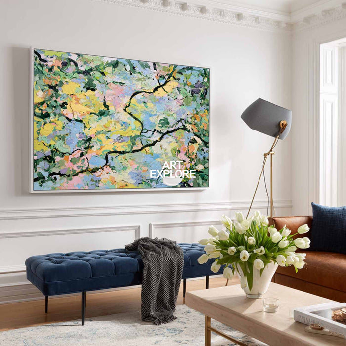 Colorful Abstract Wall Art For Modern Living Room And Dining