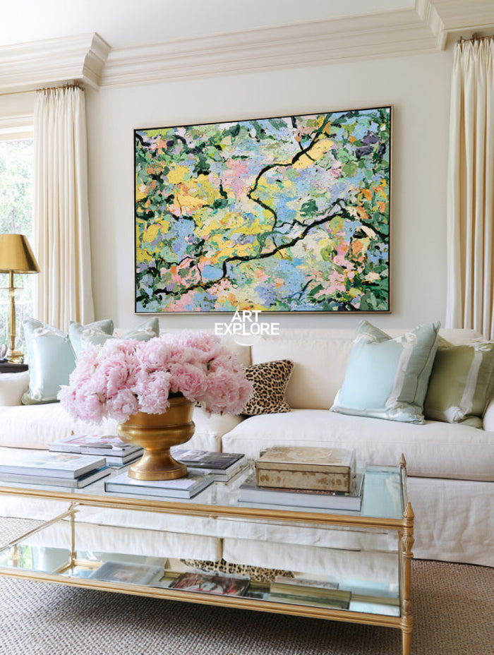 Colorful Abstract Wall Art For Modern Living Room And Dining