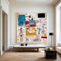 Large Vibrant Abstract Graffiti Painting With Modern Street Art Style For Living Room Decor