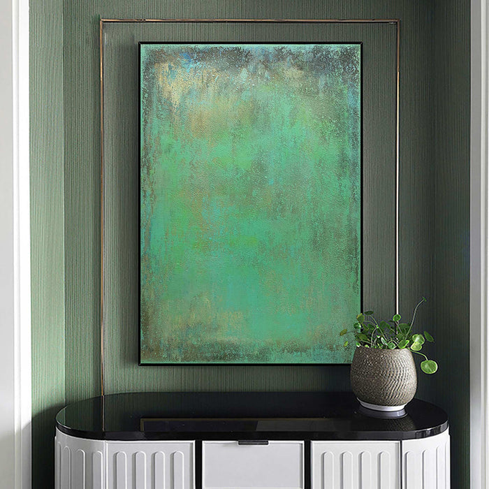 Abstract Green Canvas Painting Large Original Acrylic Abstract Canvas Art Modern Abstract Painting