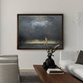 Impressionist Seascape Black and Gold Abstract Art Paintings Large Beach Canvas Wall Art  Modern Beach Art