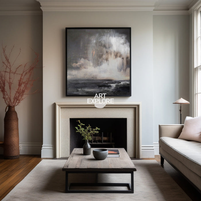Modern landscape art painting for home decor black and white scenery paintings on canvas landscape oil paintings for sale