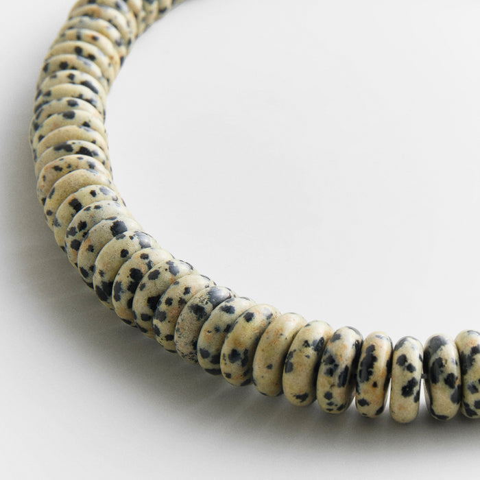 Amaris Semi-Precious Beaded Necklace - 11mm/Dalmatian Jasper