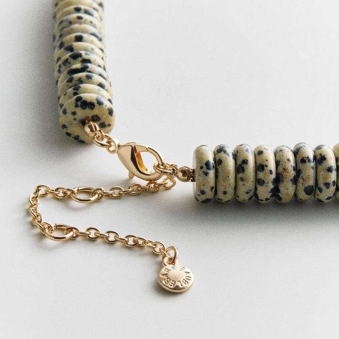 Amaris Semi-Precious Beaded Necklace - 11mm/Dalmatian Jasper