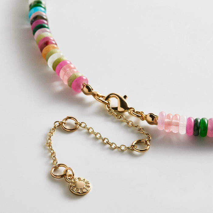 Amaris Semi-Precious Beaded Necklace - 6mm/Pastel