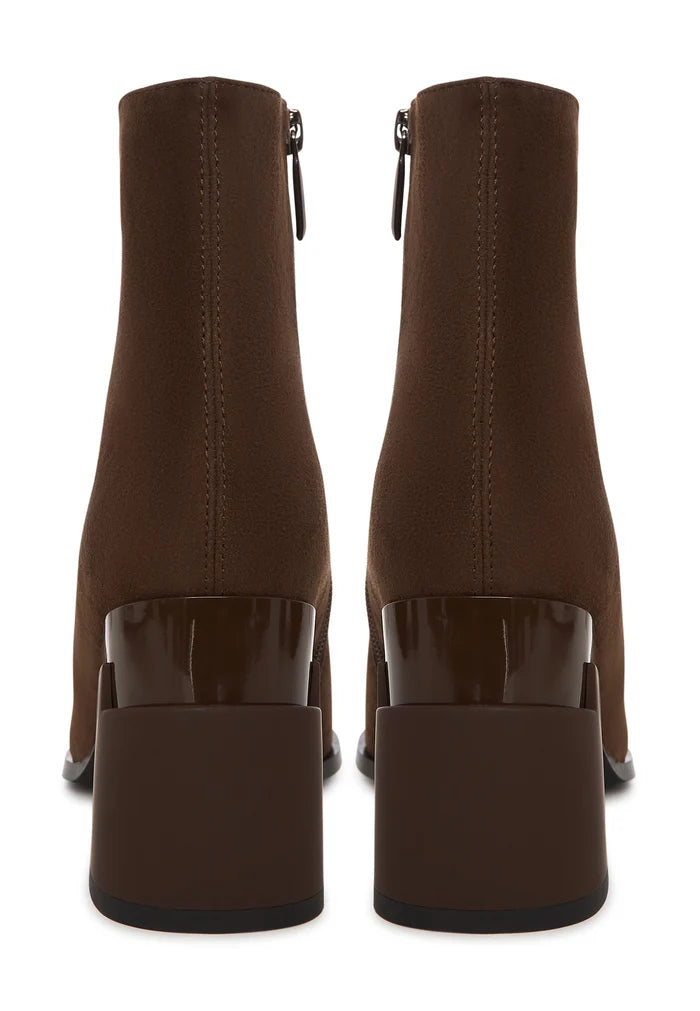 Architect Heel Leather Ankle Boot - Brown