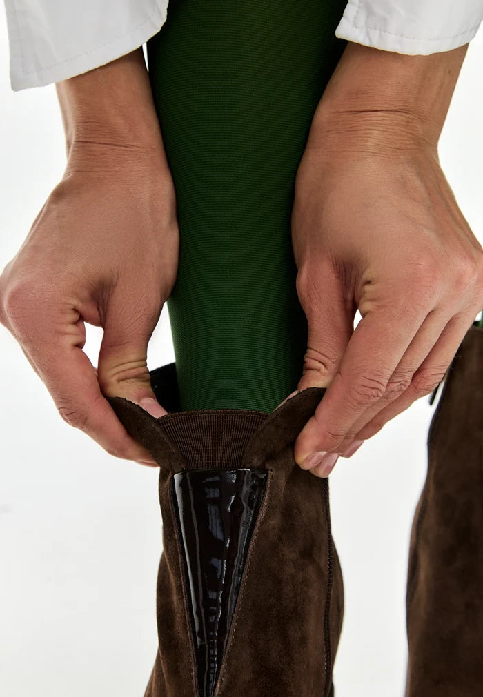 Architect Heel Leather Ankle Boot - Brown