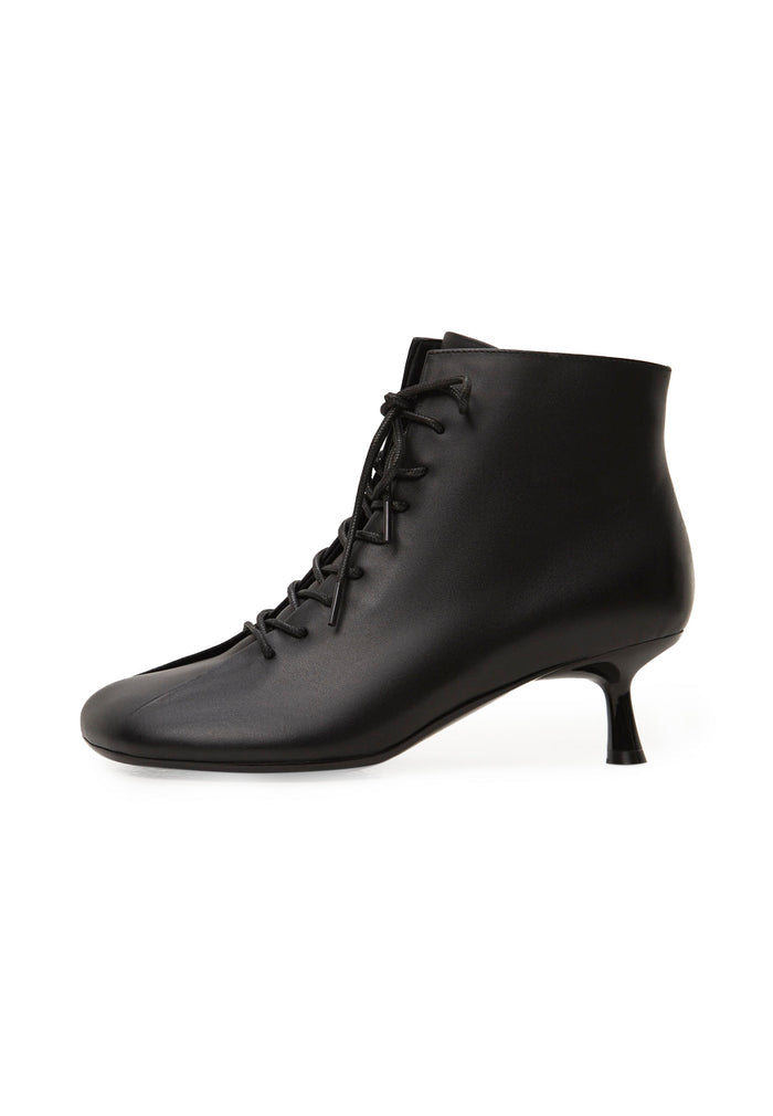 Ava Leather Lace-Up Ankle Boots