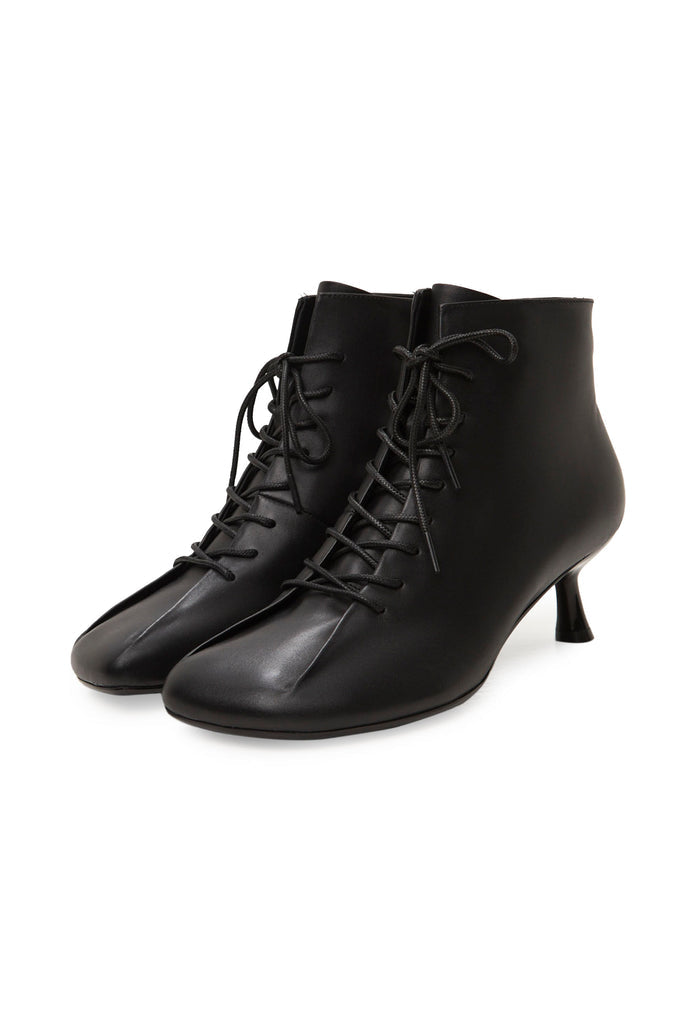 Ava Leather Lace-Up Ankle Boots