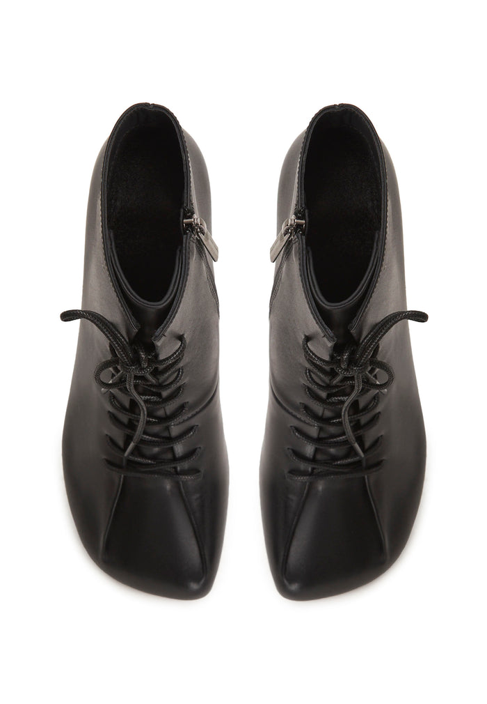 Ava Leather Lace-Up Ankle Boots