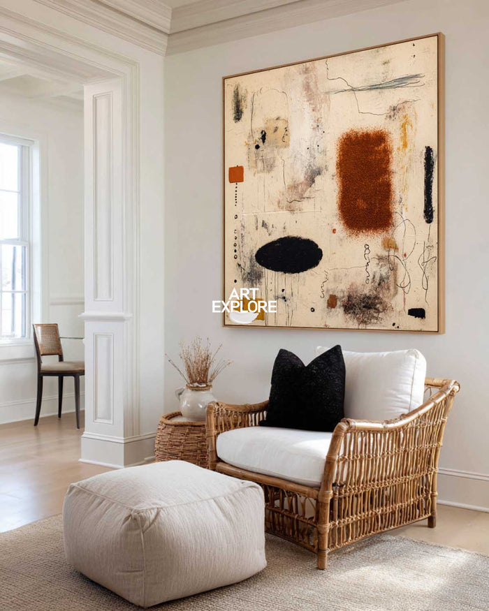 Original Square Canvas Art Blending Modern And Abstract Styles For Any Room