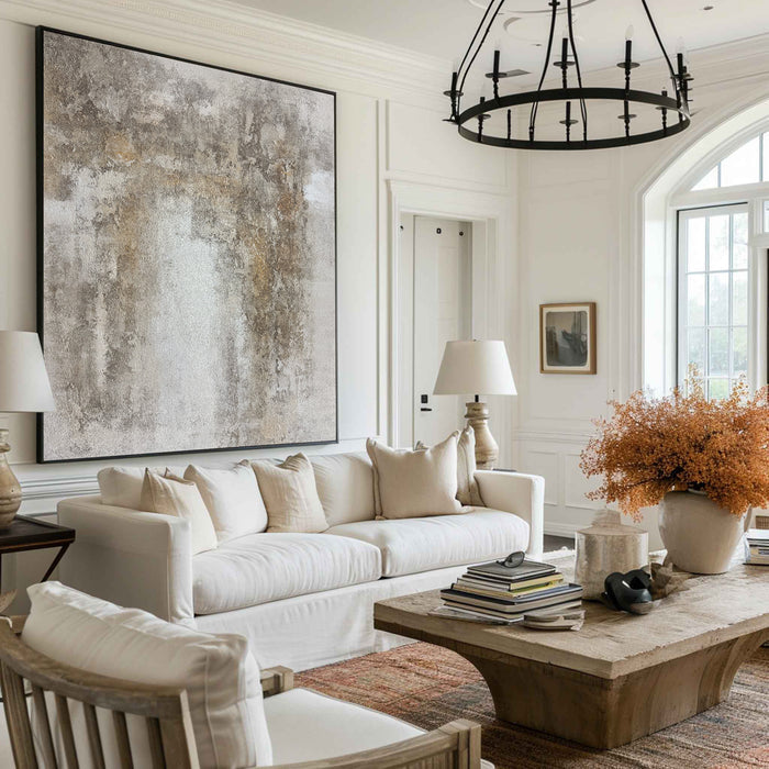 Large Beige And Gold Abstract Painting On Canvas Contemporary Abstract Painting Extra Large Modern Abstract Art Big Painting For Living Room
