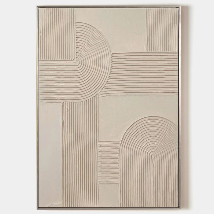 Beige Rich Textured Painting Modern Abstract Art Minimalist Artworks Large Acrylic Abstract Painting For Livingroom