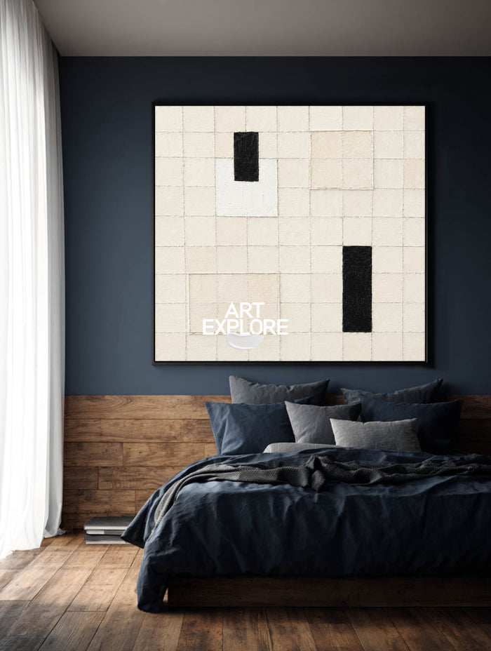 Original Textured Abstract Canvas Art In Neutral Tones For Luxury Home And Office Wall Decor