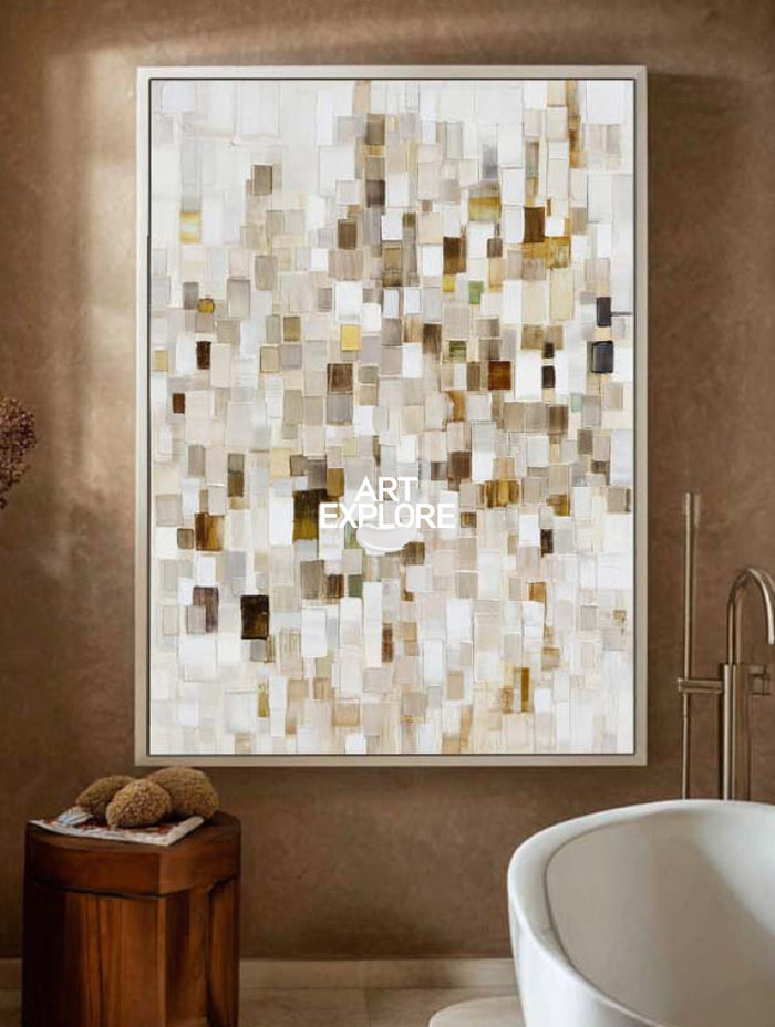 Beige Mosaic Art #ABAV754