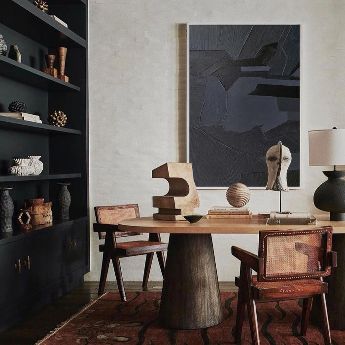 modern black textured abstract art minimalist abstract art canvas wall art for living room