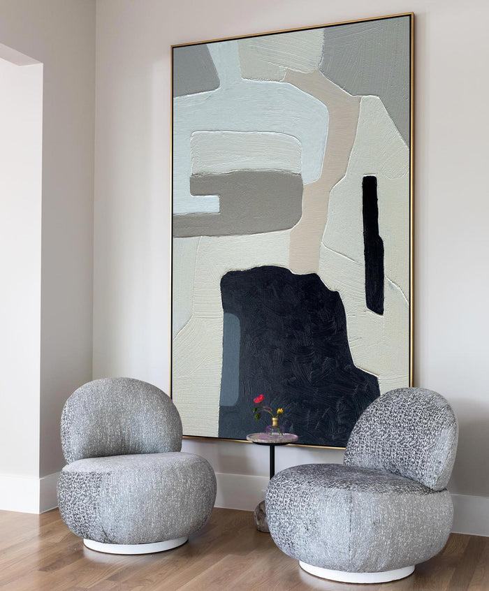 large abstract wall art neutral abstract geometric art extra large wall decor