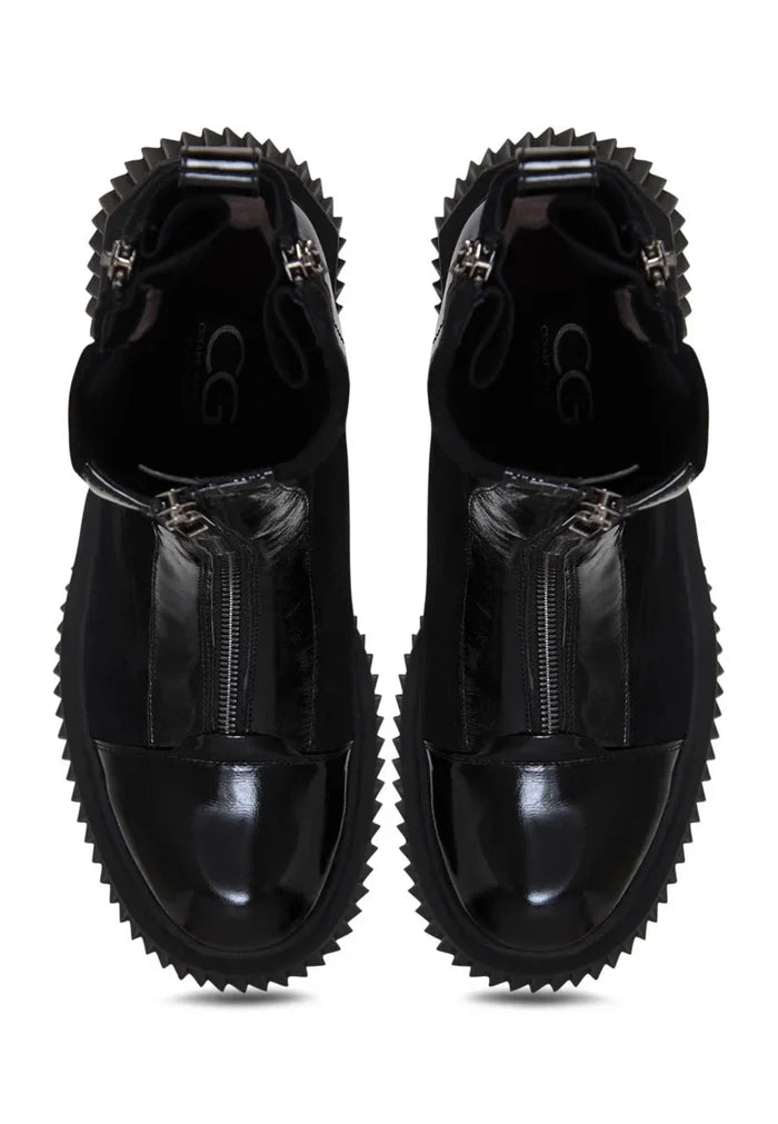 Black Platform Chelsea Boots