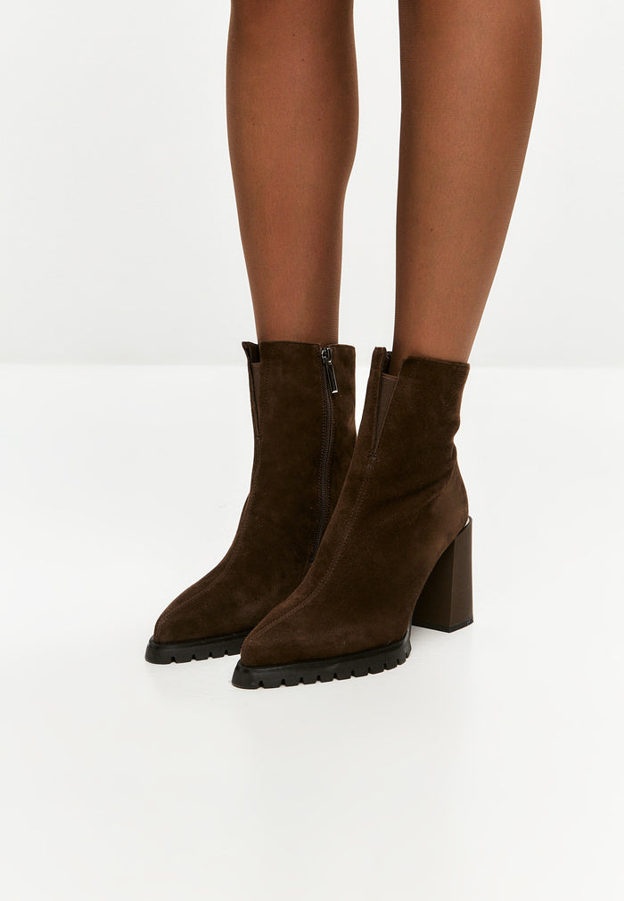 Block Heel Boots Helen - Brown