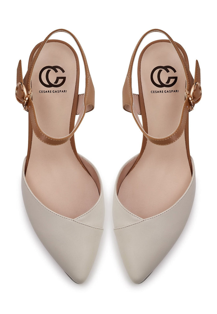 Block Heel Leather Pump - Cesare Gaspari - Pumps