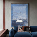 Blue Minimalist Art Large Minimalist Wall Art Contemporary Abstract Paintings