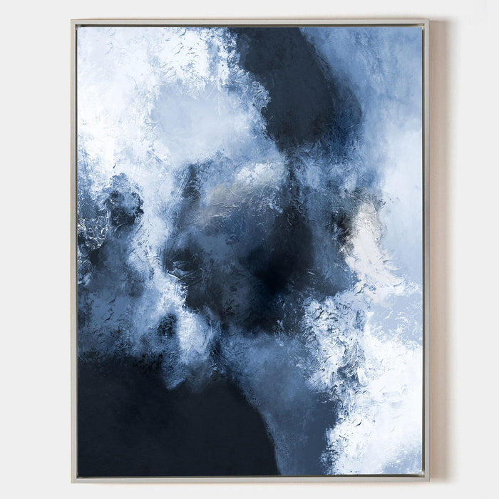 Large Blue Abstract Art Navy Nlue Abstract Wall Art Canvas Big Blue Painting