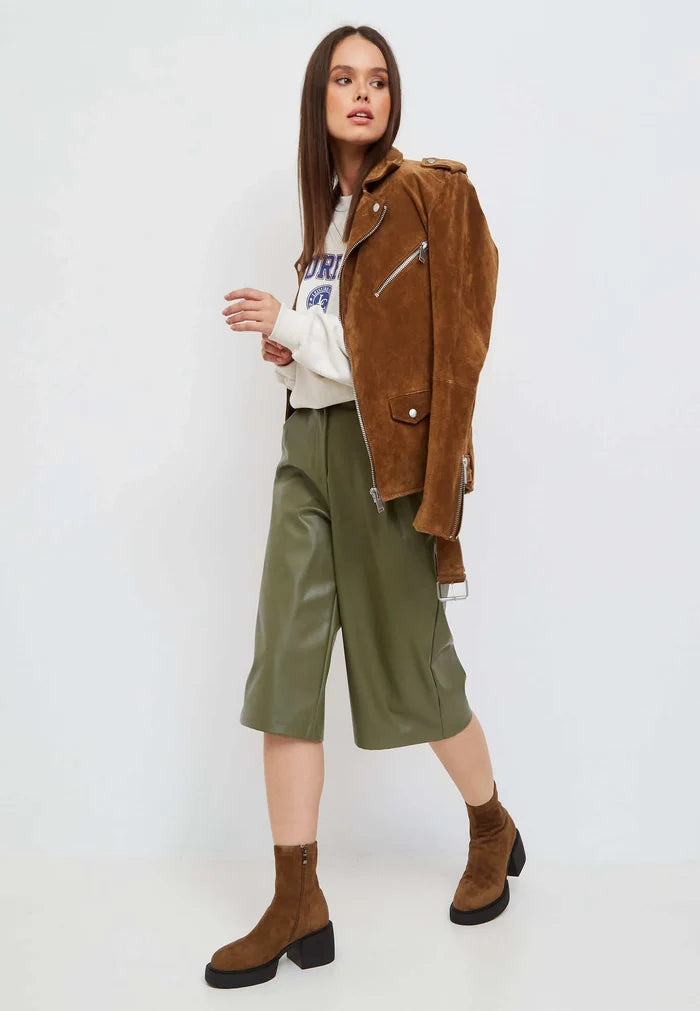 Bold Rise Suede Ankle Boots – Brown