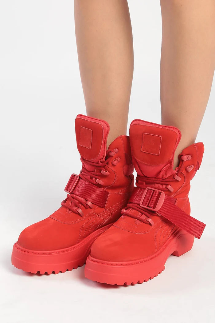 Bold Sneakers - Trendy Red