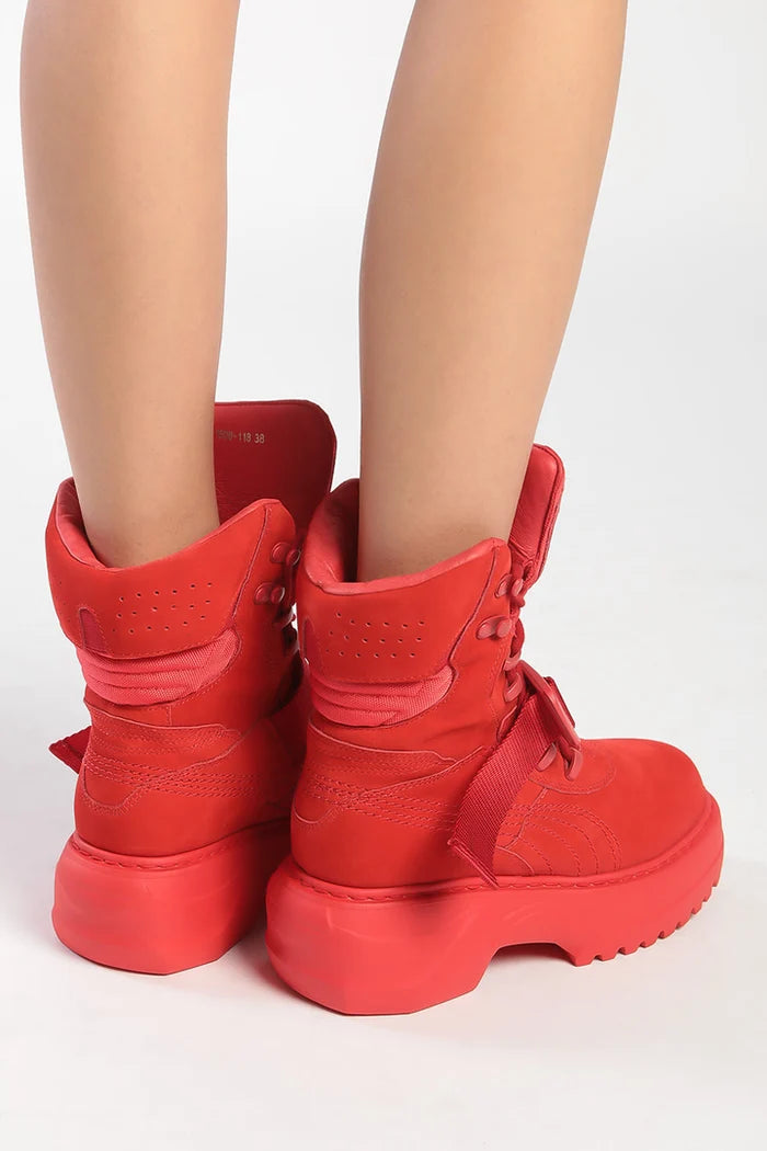 Bold Sneakers - Trendy Red