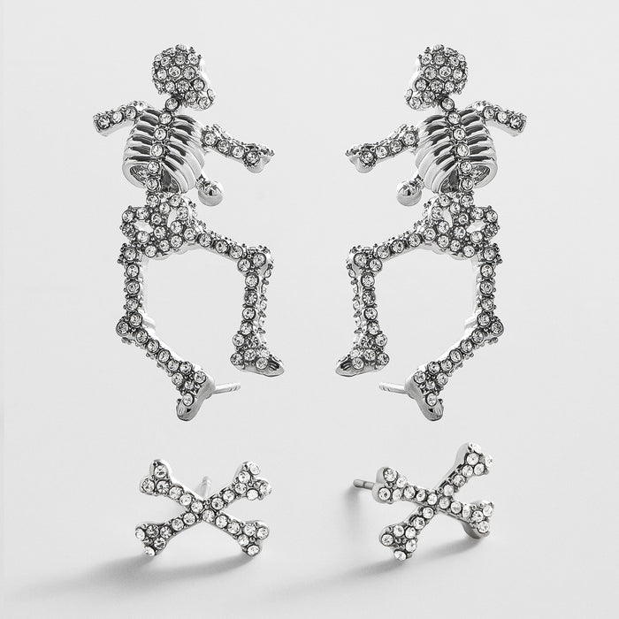 Bones & All Skeleton Earring Set