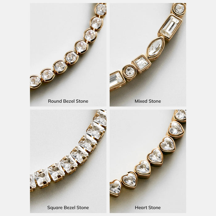 Brooke Tennis Bracelet - Square Stone