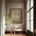 Brown Wabi-sabi Painting Minimalist Painting Brown Abstract Painting Brown Minimalist Abstract Art