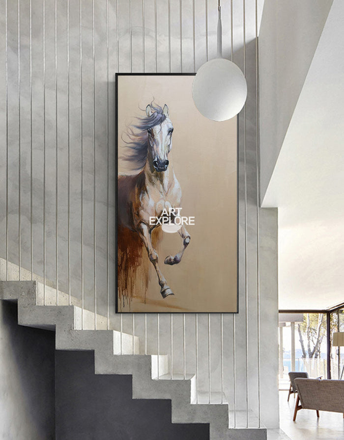 Running Horses Painting Equine Art Arabian Horse Art Large Horse Painting