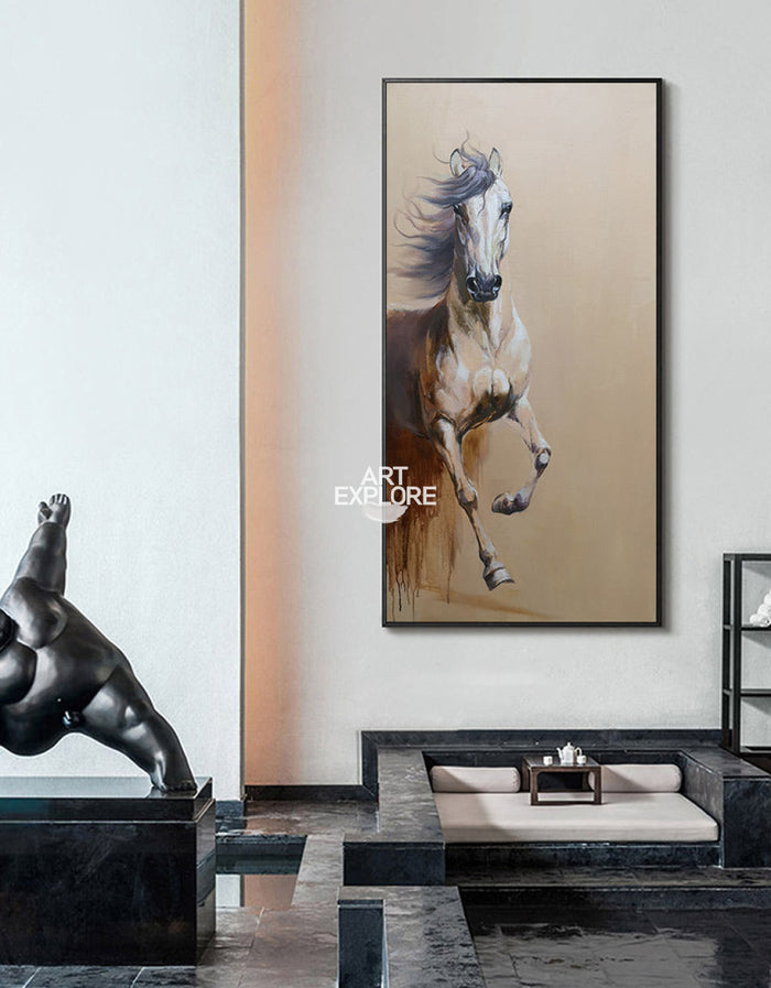 Running Horses Painting Equine Art Arabian Horse Art Large Horse Painting