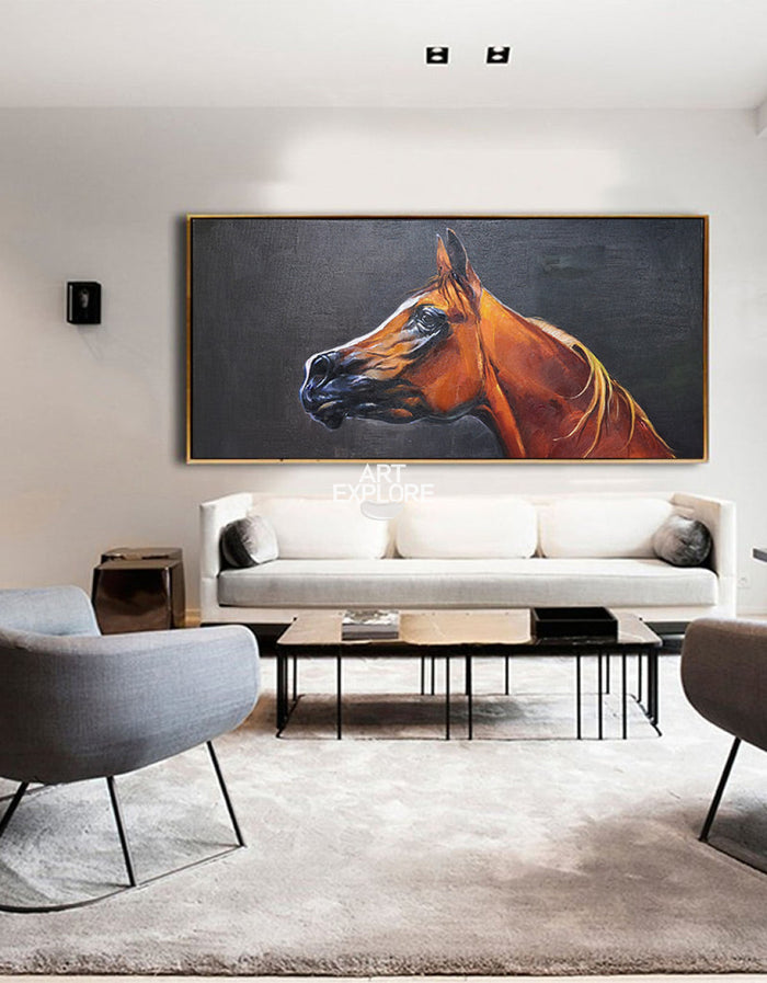 Original Horse Paintings Oversized Horse Wall Art Large Horse Artwork