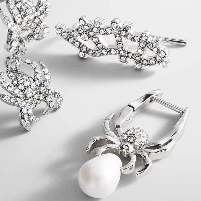 Caught in the Web Spider Earring Set