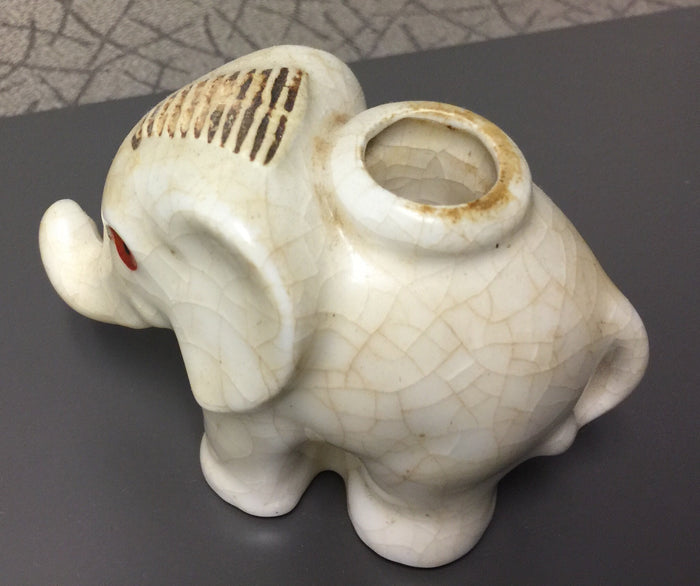 Ceramic Porcelain Miniature Elephant Vintage Collectible
