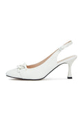 Chain Chic Slingbacks - White