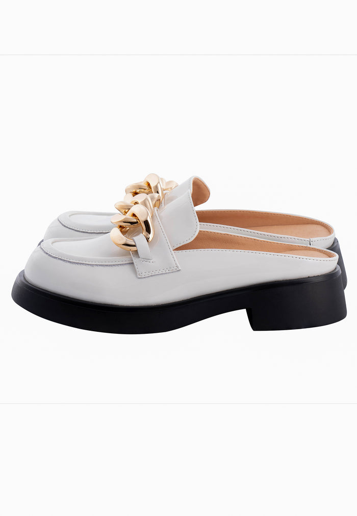 Chain Mules - White