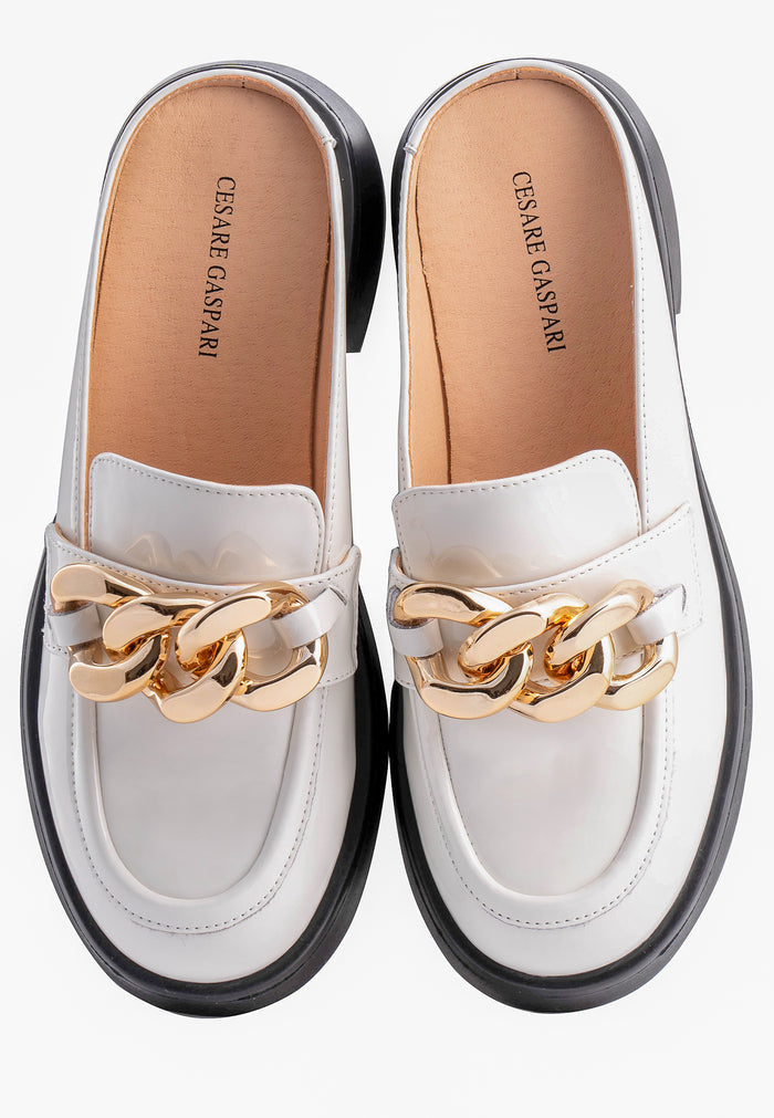 Chain Mules - White