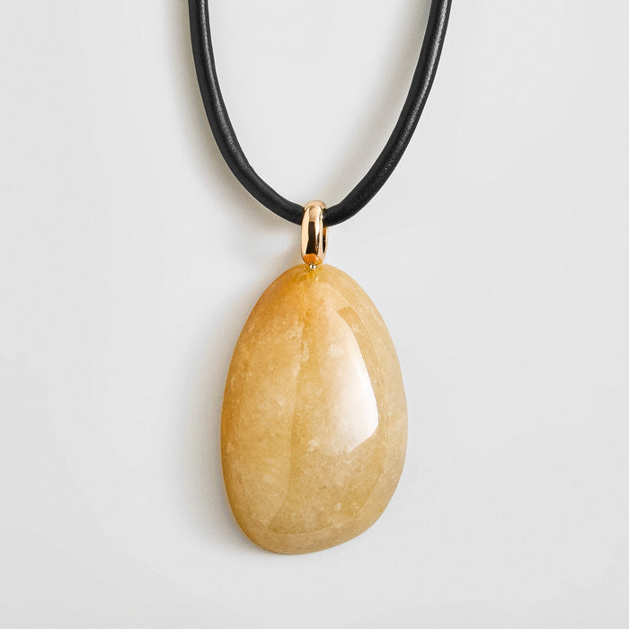 Chase Semi-Precious Pendant Necklace - Neutral