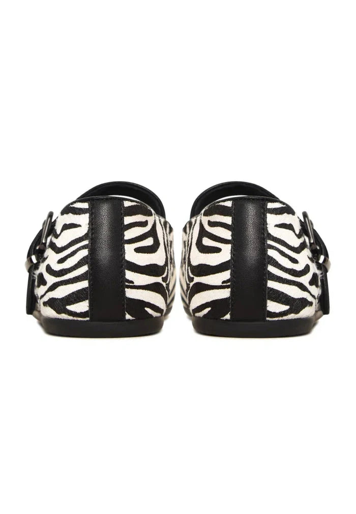 Chic Mary Jane Flats - Zebra