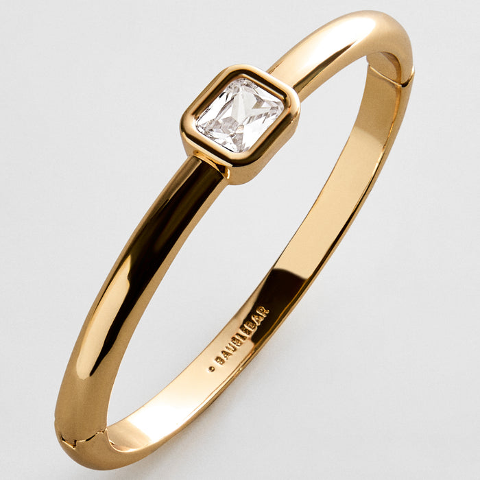 Christine Hinge Bangle Bracelet - Rectangular Bezel
