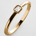 Christine Hinge Bangle Bracelet - Rectangular Bezel