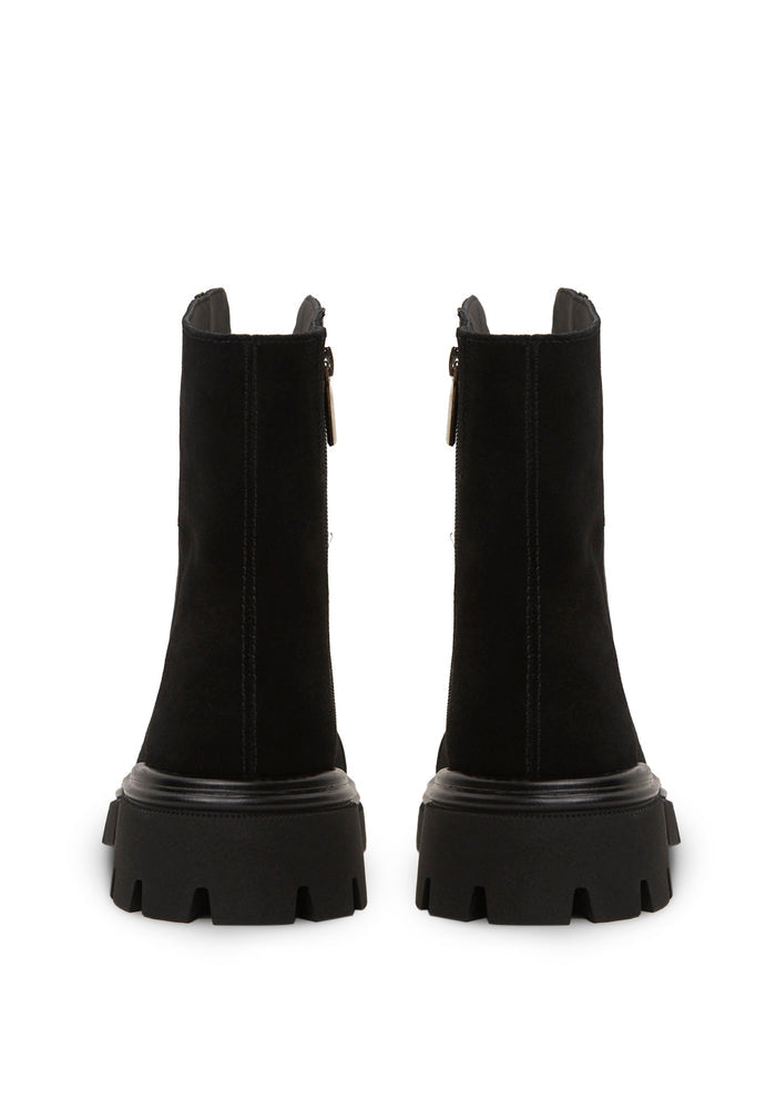 Chunky Zip Ankle Boots – Black