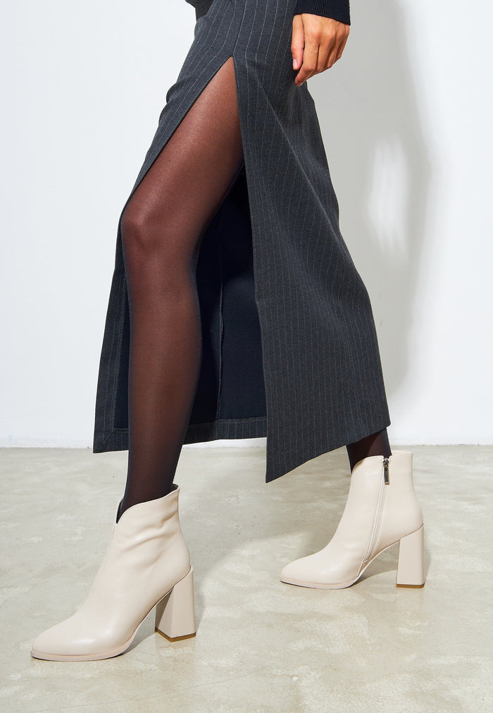 Classic Leather Block Heel Ankle Boots Ankle Boots Cesare Gaspari