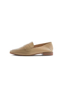 Classic Leather Loafers – Beige